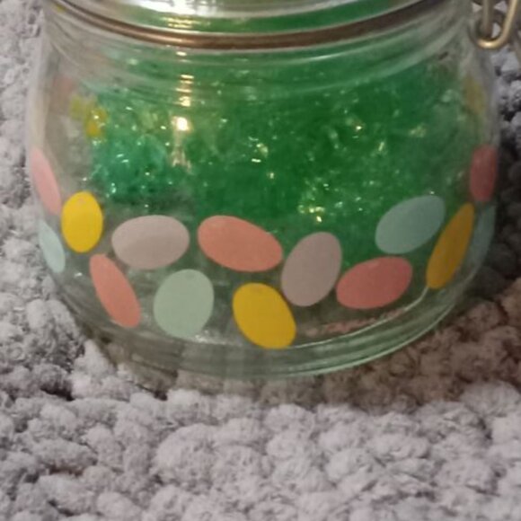 Antique Vintage Swing Top Glass Mason Easter Bunny Holiday Decorative Jar - Picture 15 of 15